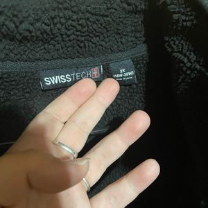 Jacket, that has fleece on the inside.